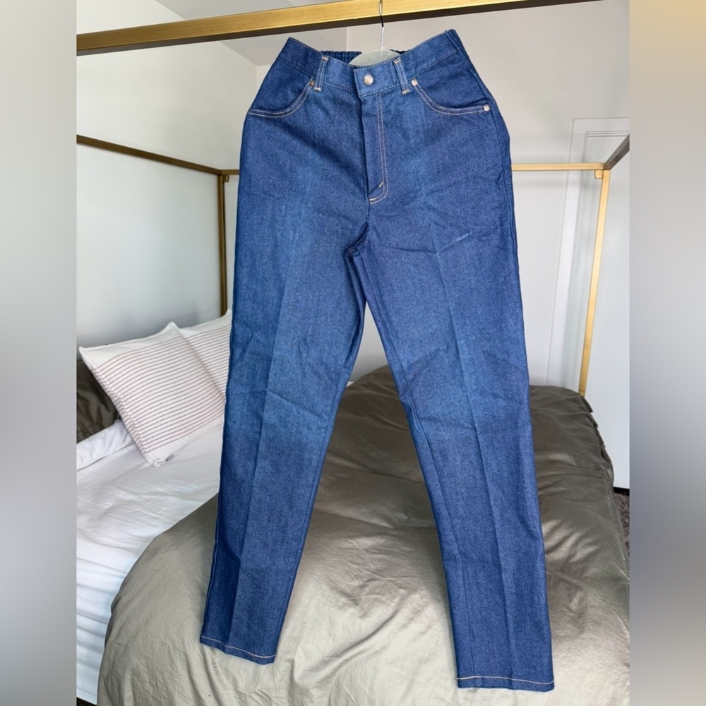 Levis High Waist Jeans Womens 10 25 27 X 32 Vtg White Tab Blue Tapered Mom Denim